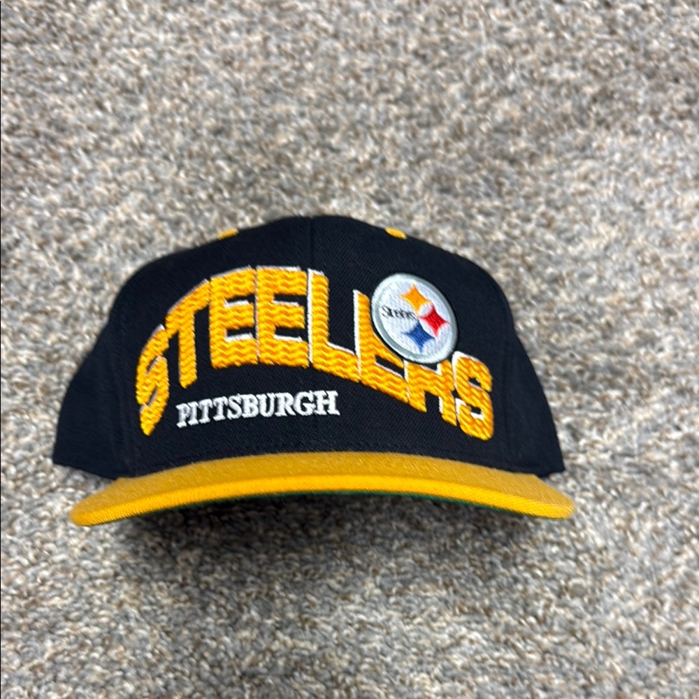 Mitchell & Ness Black and Yellow Cap with Green Brim